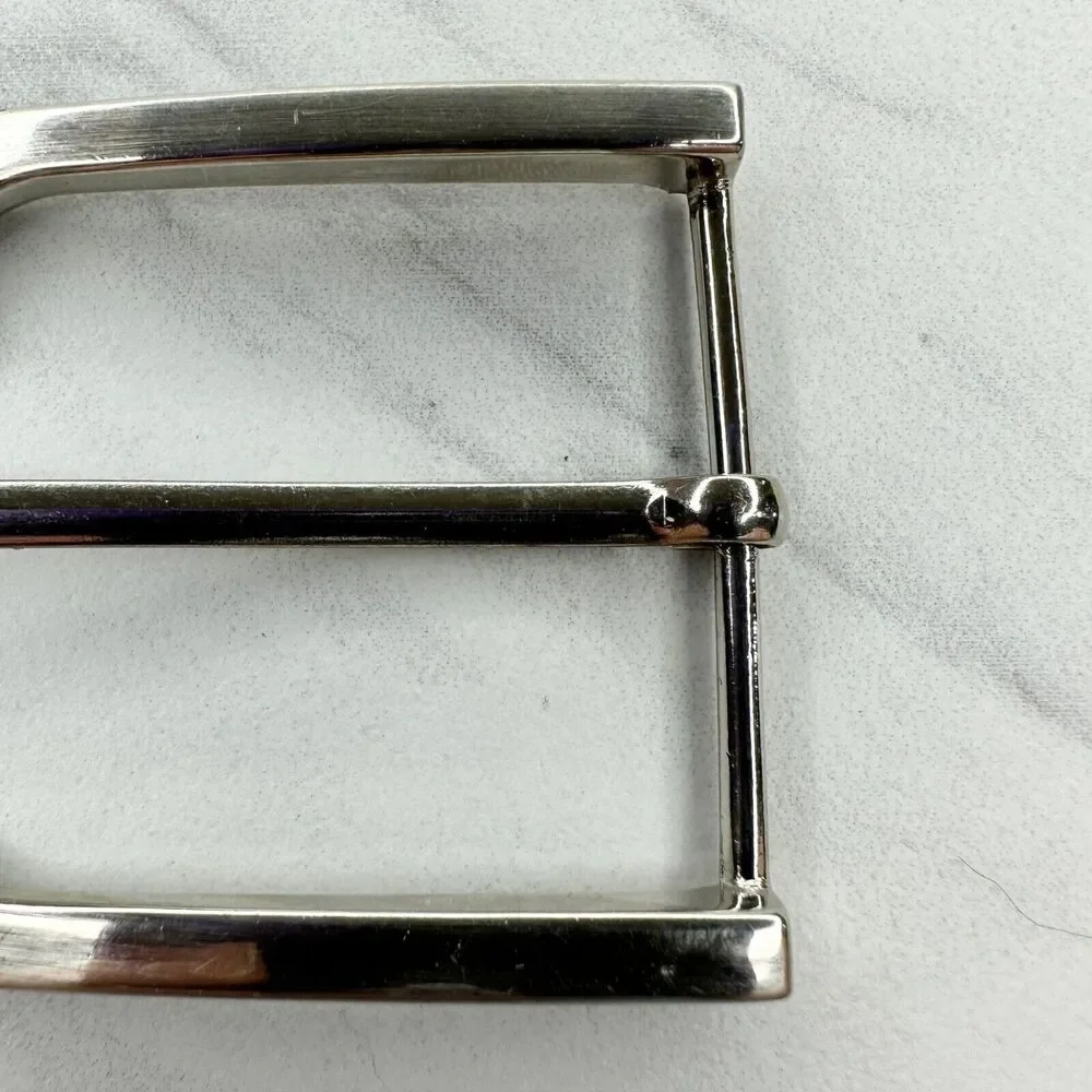 Silver Tone Simple Basic Belt Buckle